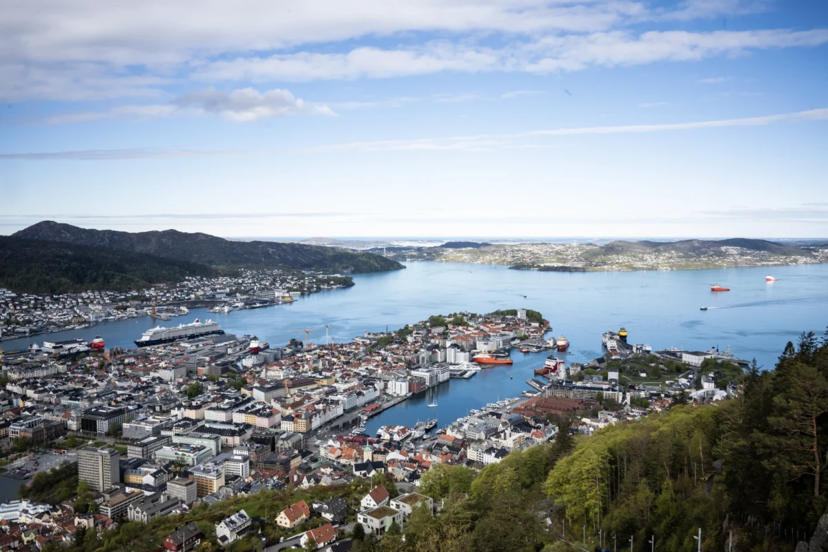 In Bergen auf dem Aussichtspunkt